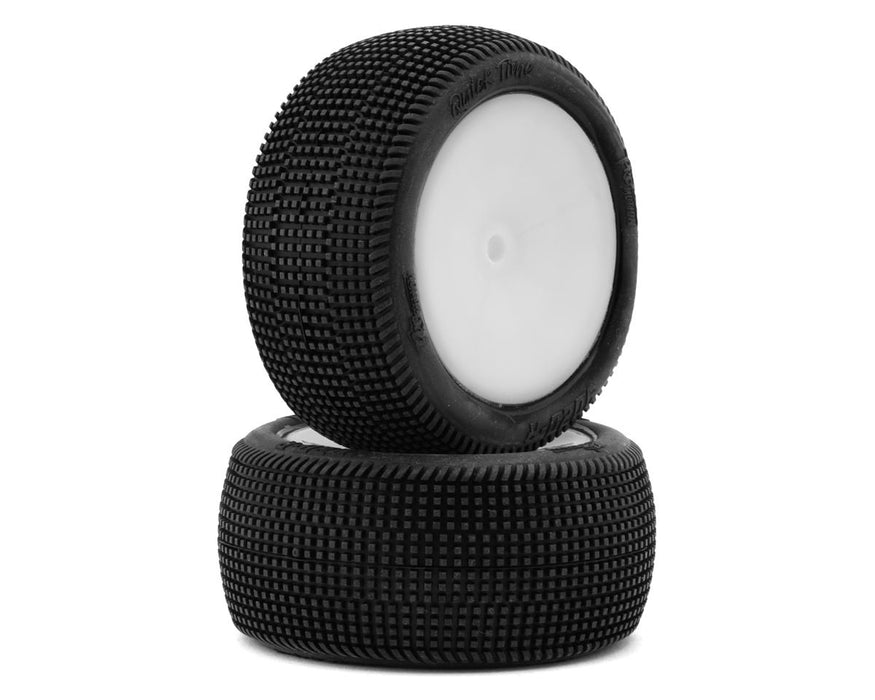 Pro-Motion Quicktime 2.2'' Rear 2WD Pre-Mounted Buggy Tires (White) (2) (T3)