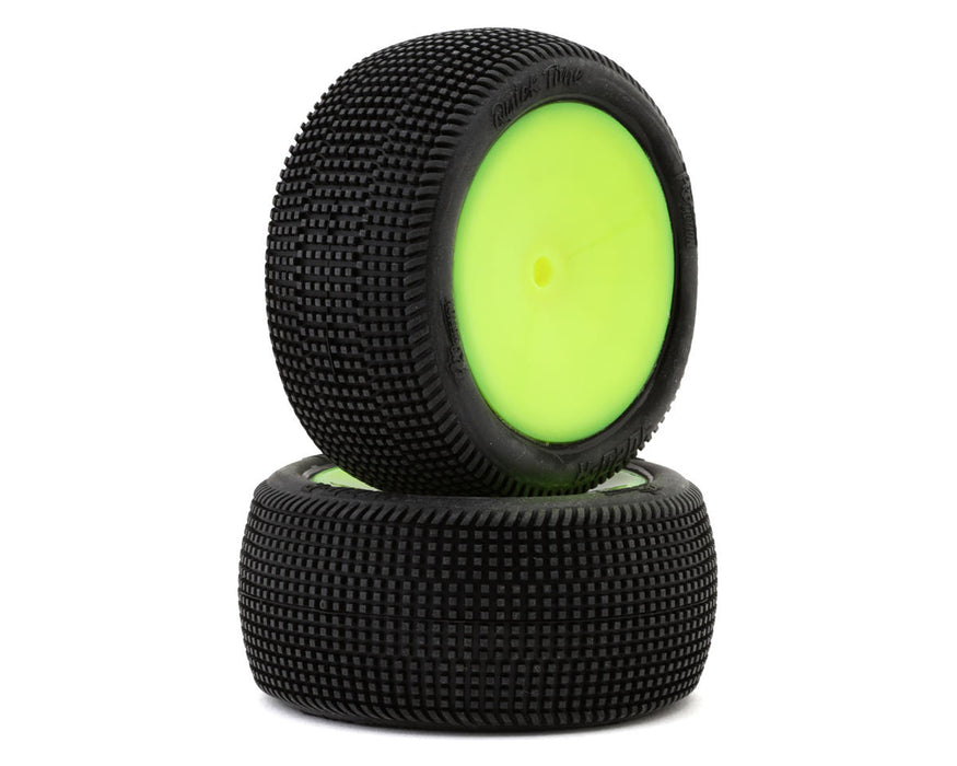 Pro-Motion Quicktime 2.2'' Rear 2WD Pre-Mounted Buggy Tires (Yellow) (2) (T3)