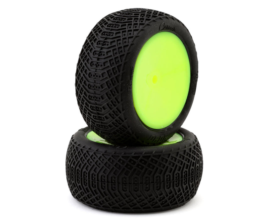 Pro-Motion Corsair 2.2" 1/10 Pre-Mounted Rear Buggy Tires (Yellow) (2)