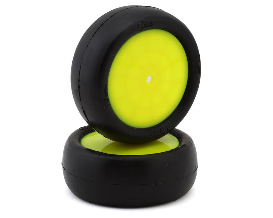 Pro-Motion Slick 4WD Pre-Mounted 2.2'' Front Buggy Tires (Yellow) (2)
