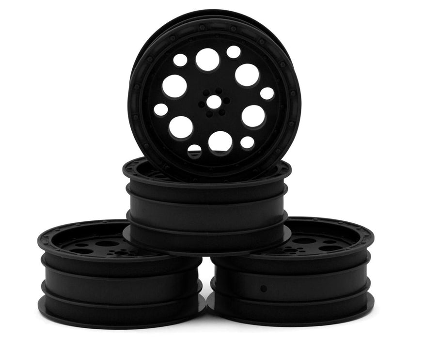 Pro-Motion 2.2" Magnum Front 1/10 Dirt Oval Wheels (Black) (4) w/12mm Hex
