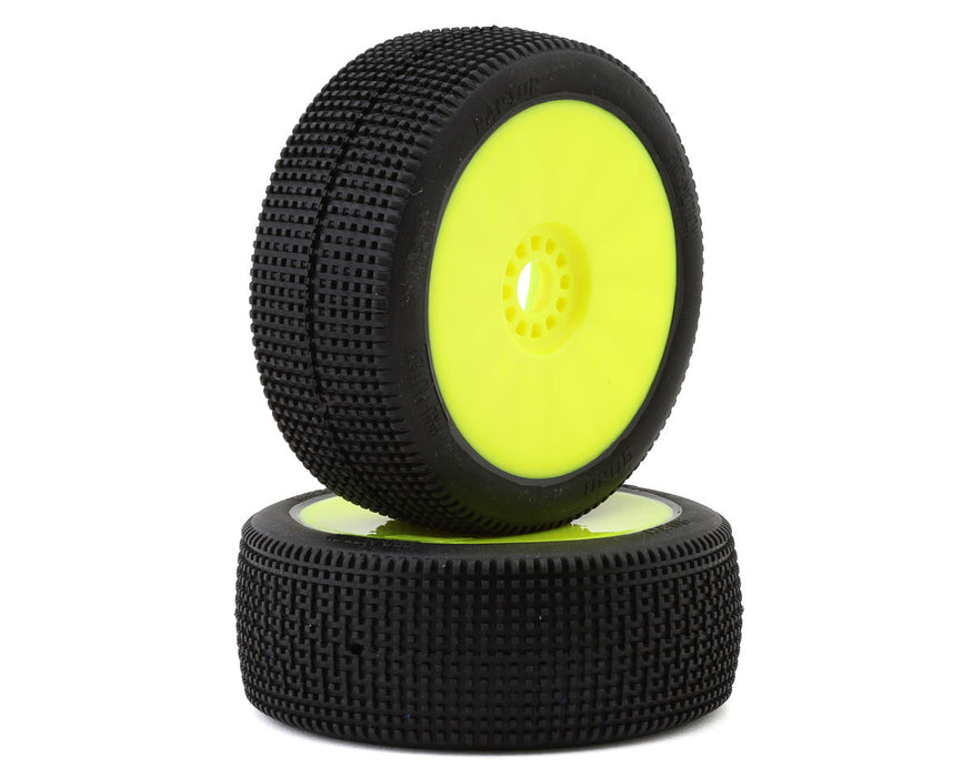 Pro-Motion Raptor 1/8 Buggy Pre-Mount Tires (Yellow) (2) (Clay)