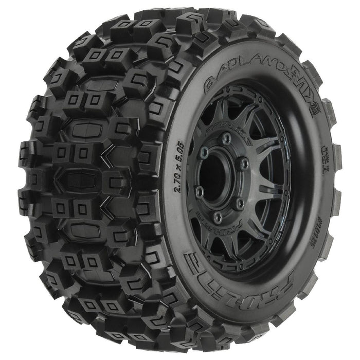 Pro-Line Badlands 2.8" Tires on Black w/ Removable Hex (2)