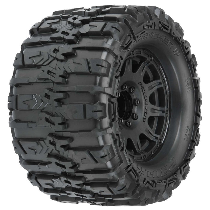 Pro-Line Trencher 3.8" BELTED Tires on Black Rem Hex Whls (2)