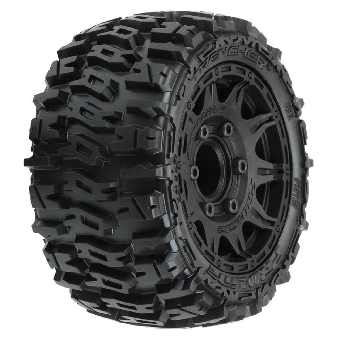 Pro-Line Trencher LP 2.8" Tires on Black Rem Hex Whls (2)