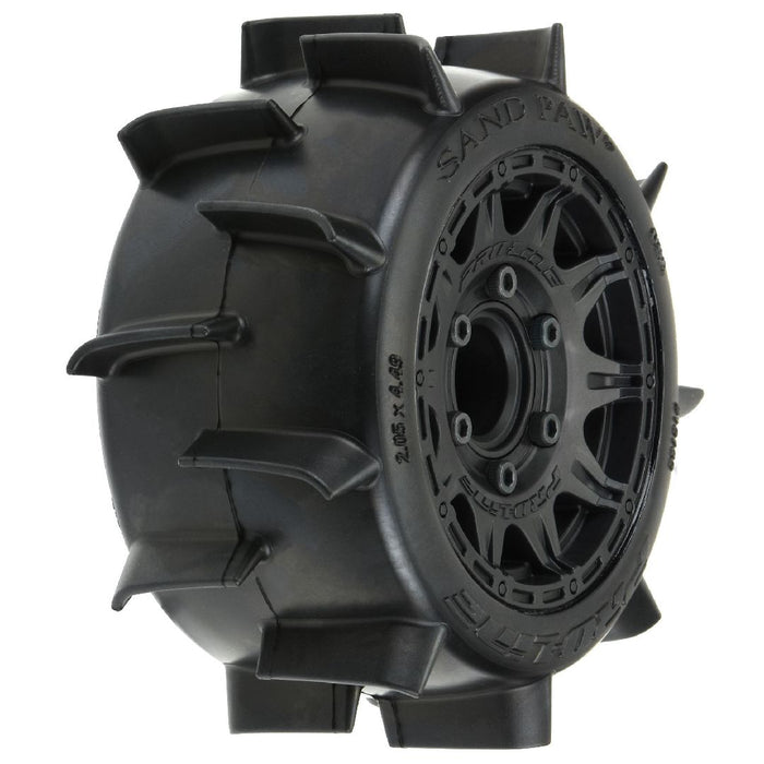 Pro-Line Sand Paw LP 2.8" Tires on Black Rem Hex Wheels (2)
