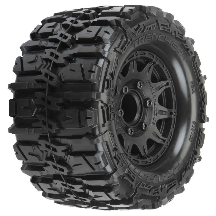 Pro-Line Trencher 2.8" BELTED Tires on Black Rem Hex Whls (2)