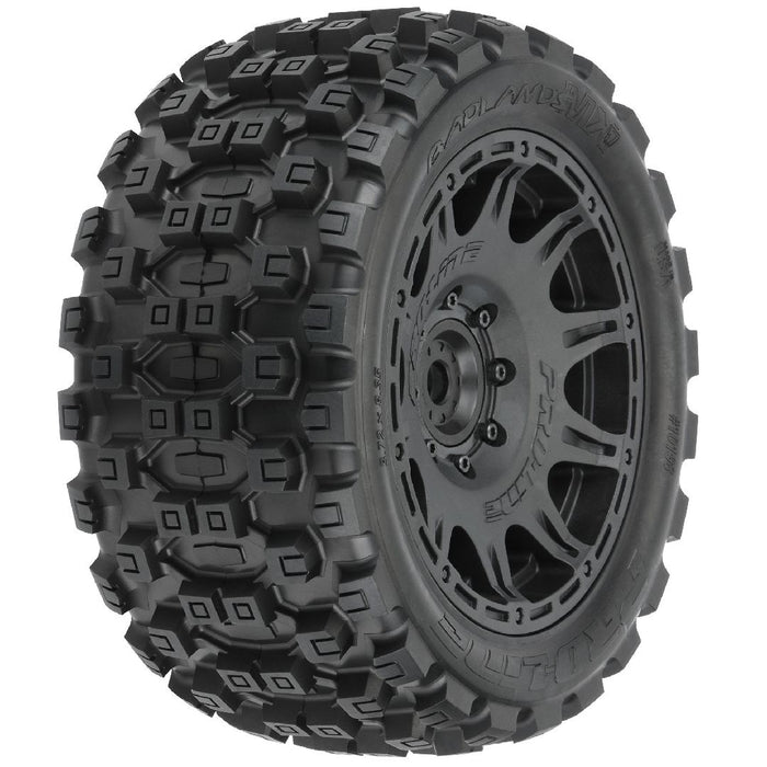 Pro-Line Badlands 5.7" Tires on Rem 24mm Hex Whls F/R (2)