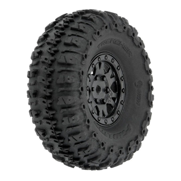 Pro-Line 1/24 Trencher F/R 1.0 TRS Mounted 7mm Black Impulse (4)