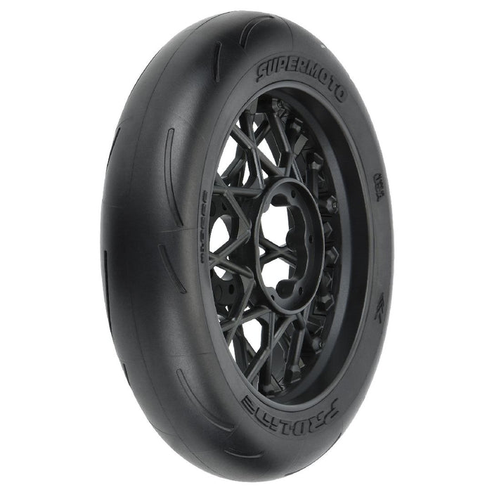 Pro-Line Racing Supermoto Motorcycle Front Tire MTD Black (1)