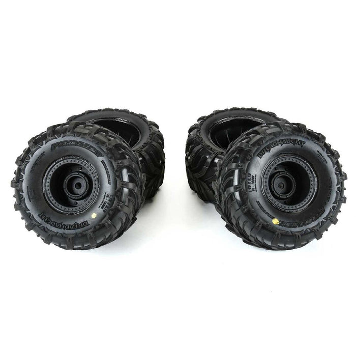 Pro-Line Dreadnaught Mounted Black Wheel F/R (4) for Arrma