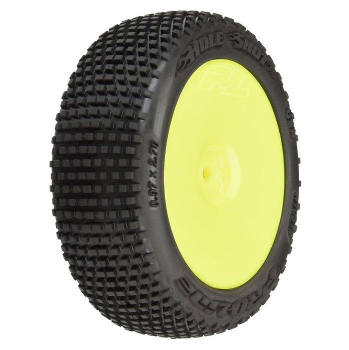 Pro-Line Hole Shot 3.0 Buggy Tires MTD Velocity Yellow Wheels