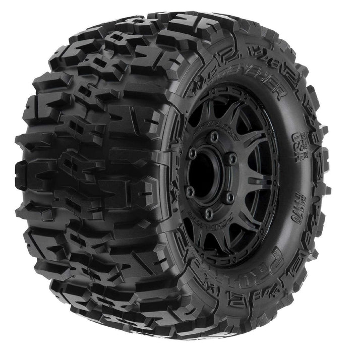 Pro-Line Trencher 2.8" Tires on Black Removable Hex Wheels (2)