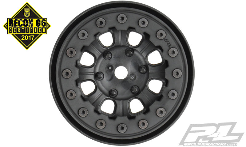 Pro-Line Denali 1.9 Black Bead-Loc 8 Spoke Wheel (2)