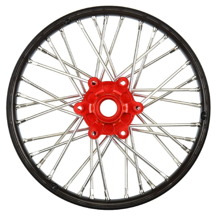 Pro-Line Pro-Spec Alum V2 Bead Front Wheel, Black/Red