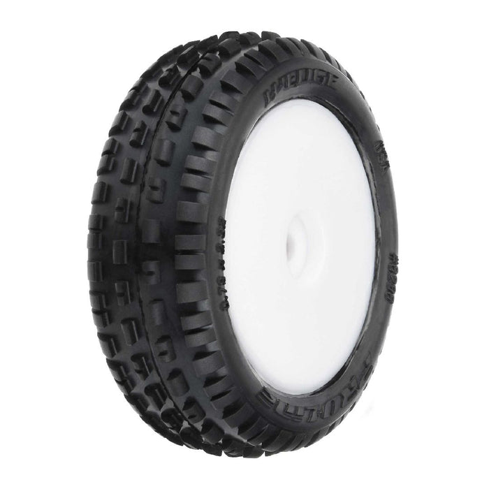 Pro-Line Wedge Carpet Mini-B Tires on White Wheels (2)