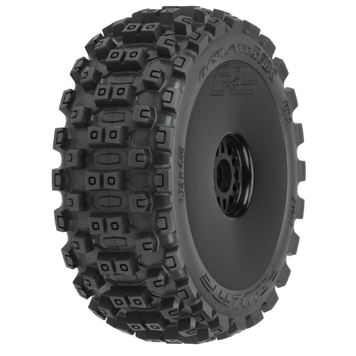 Pro-Line Badlands (Medium) Tires on Black Wheels (2)