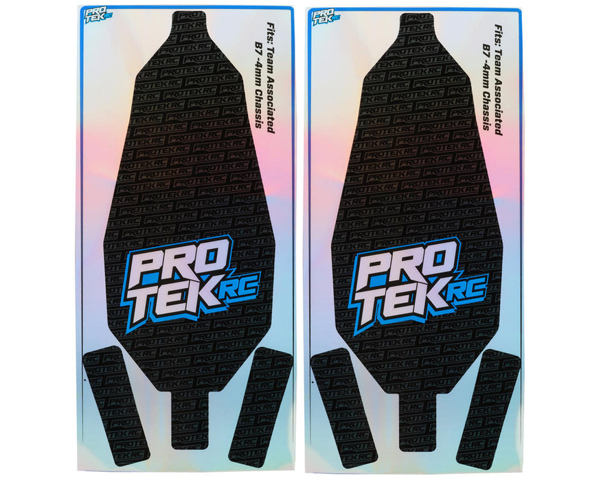 ProTek RC Team Associated B7 -4mm Chassis Protectors (Holographic Black) (2)