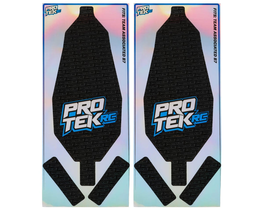 ProTek RC Team Associated B7 Chassis Protectors (Holographic Black) (2)