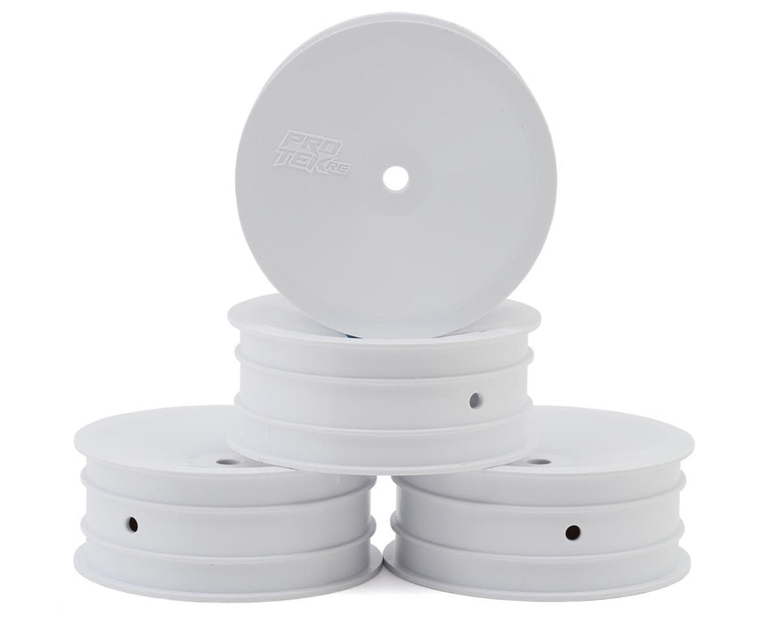 ProTek RC 2.2" Concave Front 2WD 1/10 Buggy Wheels (White) (4) (12mm Hex)