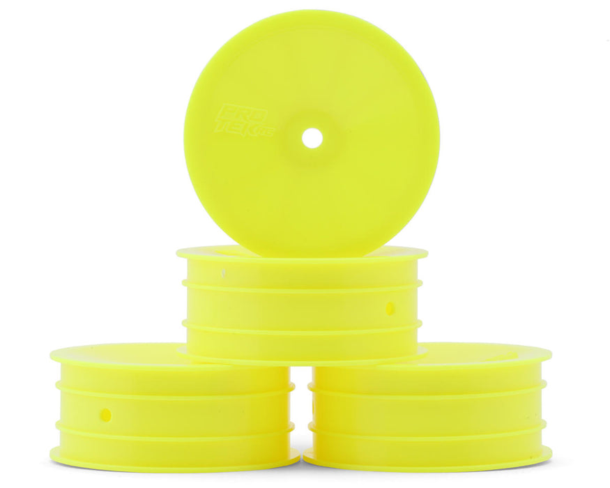 ProTek RC 2.2" Concave Front 2WD 1/10 Buggy Wheels (Yellow) (4) (12mm Hex)