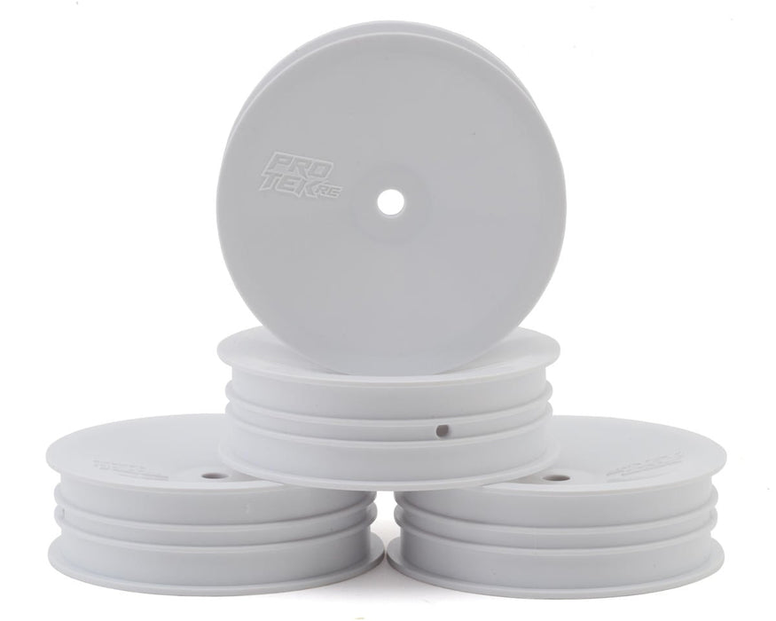 ProTek RC 2.2" "Narrow" Concave Front 2WD 1/10 Buggy Wheels (White) (4)