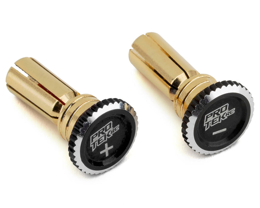 ProTek RC Twist Lock Adjustable Bullet Plug Grips w/5mm Bullets (Black/Black)