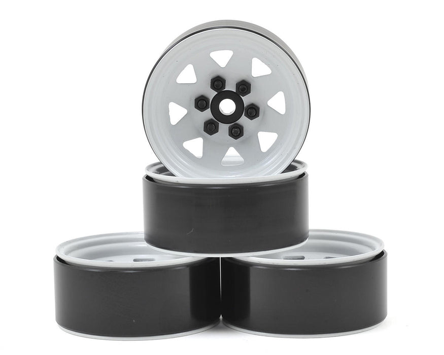 RC4WD 6 Lug Wagon 1.9" Stamped Beadlock Steel Wheel (White) (4)