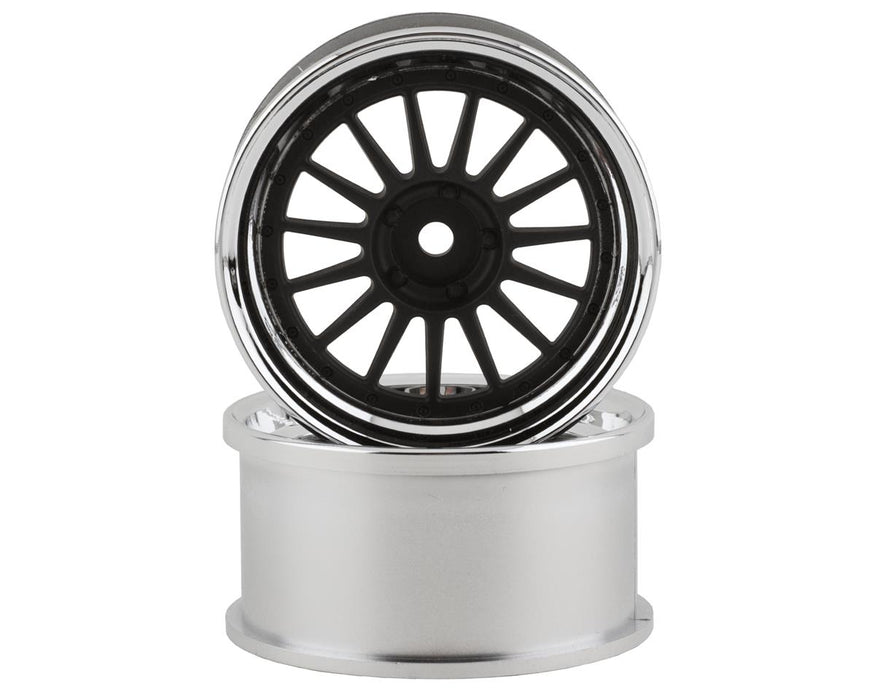 RC Art SSR Professor TF1 Drift Wheels (Flat Black) (2) (6mm Offset)