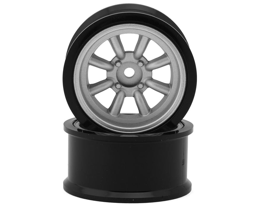 RC Art Fifteen Series Watanabe 1/10 Drift Wheels (Matte Silver) (2) (6mm Offset)