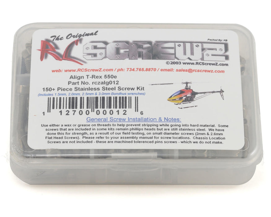RC Screwz Screw Set: Align 550e