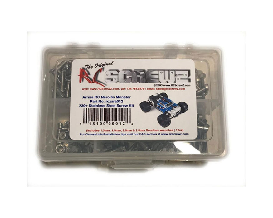 RC Screwz Arrma RC Nero Monster Stainless Screw Kit