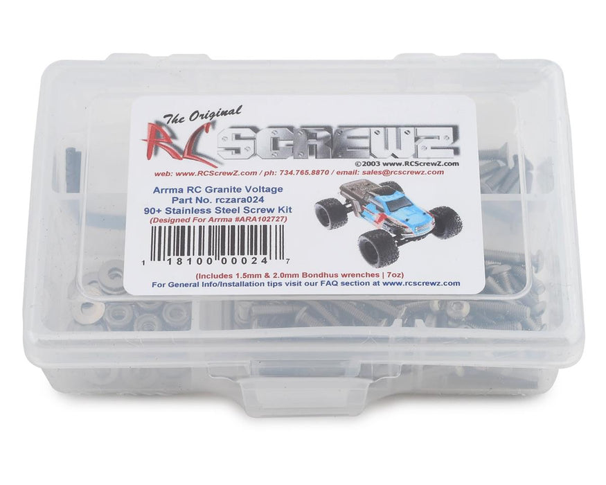 RC Screwz Arrma Granite Voltage Stainless Steel Screw Kit