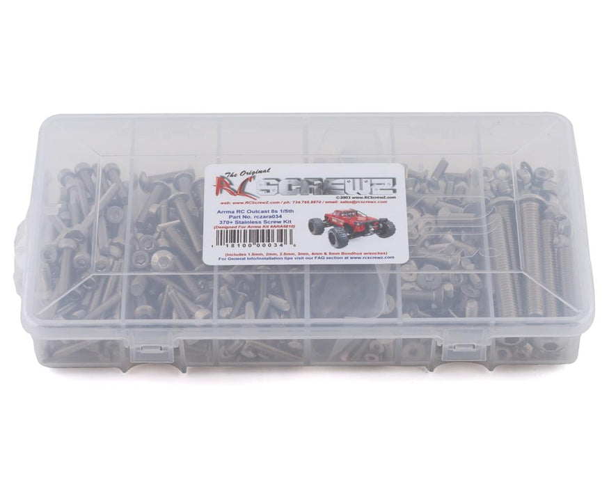 RC Screwz Arrma Outcast 8S Stainless Steel Screw Kit