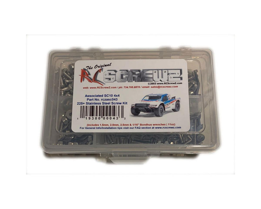 RC Screwz Associated SC10 4x4 Stainless Steel Screw Kit