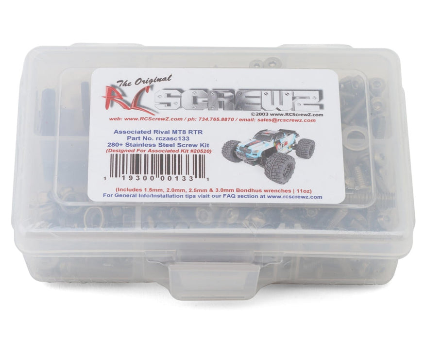 RC Screwz Team Associated Rival MT8 RTR Stainless Steel Screw Kit