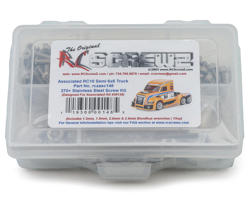 RC Screwz Team Associated RC10 Semi Truck 6x6 Stainless Steel Screw Kit