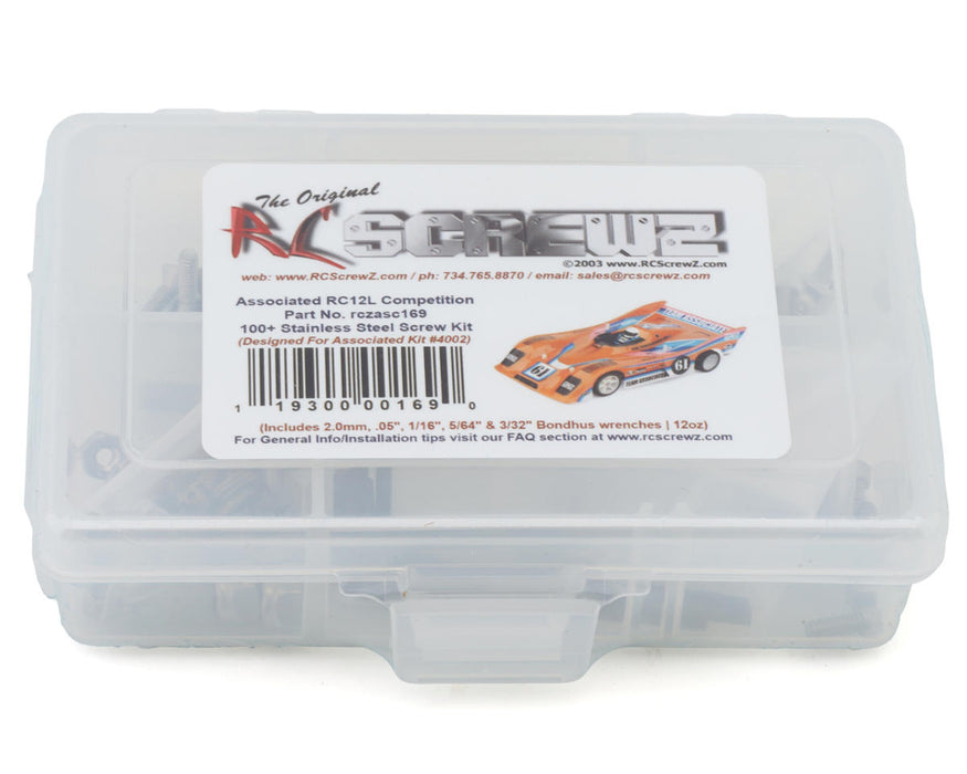 RC Screwz Team Associated RC12L 1/12 Pan Car Stainless Steel Screw Kit