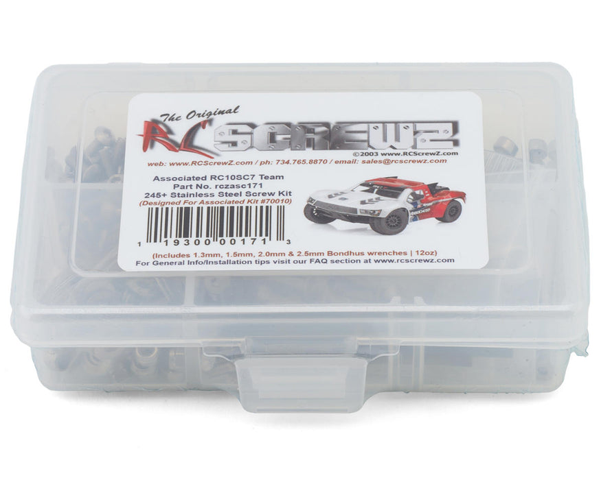 RC Screwz Team Associated RC10SC7 1/10 Short Course Truck Stainless Steel Screw