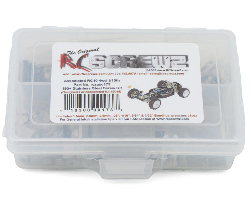 RC Screwz Team Associated RC10 1/10 4WD Buggy Stainless Steel Screw Kit