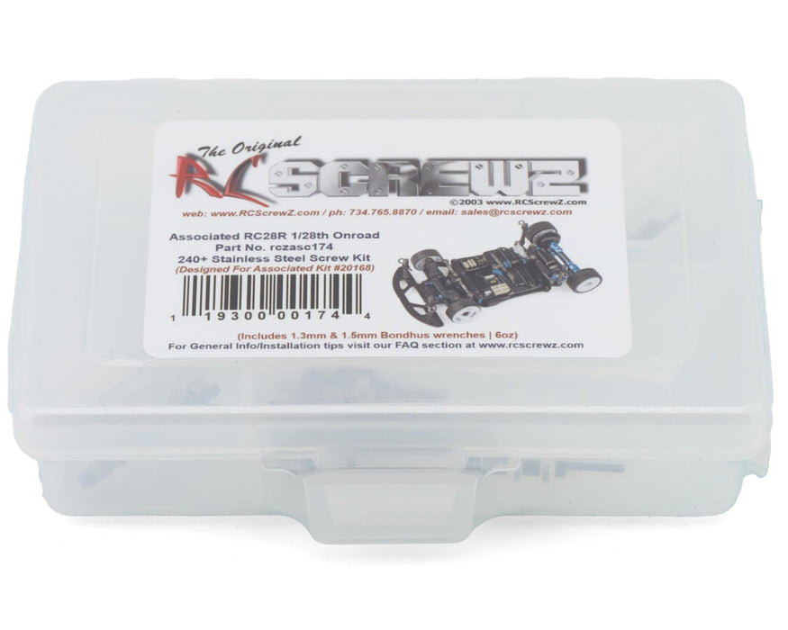 RC Screwz Team Associated RC28R 1/28 Competition Stainless Steel Screw Kit