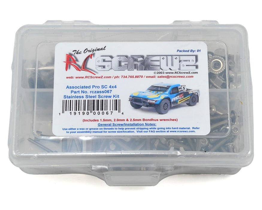 RC Screwz Associated Pro SC 4x4 Stainless Steel Screw Kit