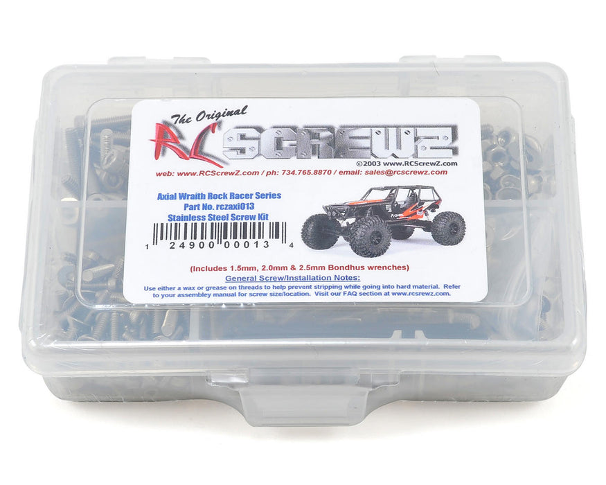 RC Screwz Axial Wraith Rock Racer Stainless Steel Screw Kit
