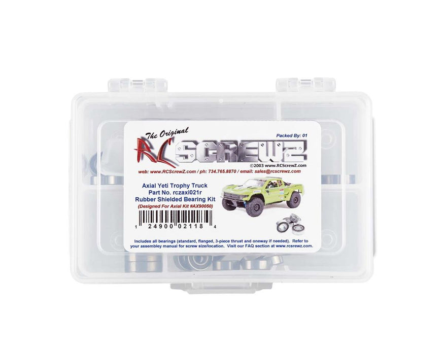 RC Screwz Axial Yeti SCORE Trophy Truck Rubber Shielded Bearing Kit