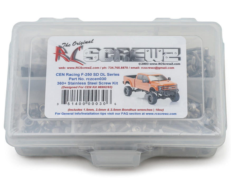 RC Screwz CEN Racing F-250 SD DL Series Stainless Steel Screw Kit