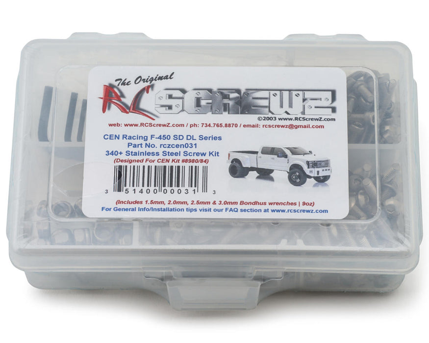 RC Screwz CEN Racing F-450 SD DL Series Stainless Steel Screw Kit