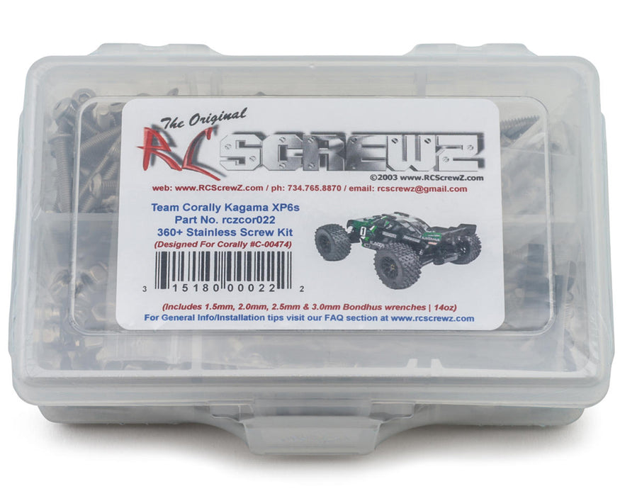 RC Screwz Team Corally Kagama XP 6S Series Stainless Steel Screw Kit