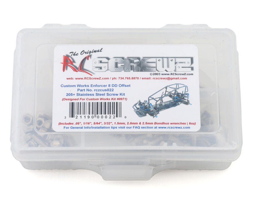 RC Screwz Custom Works Enforcer 8 DD Stainless Steel Screw Kit
