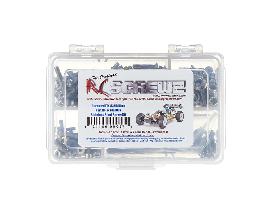 RC Screwz DuraTrax 835B 1/8 Buggy Stainless Steel Screw Kit