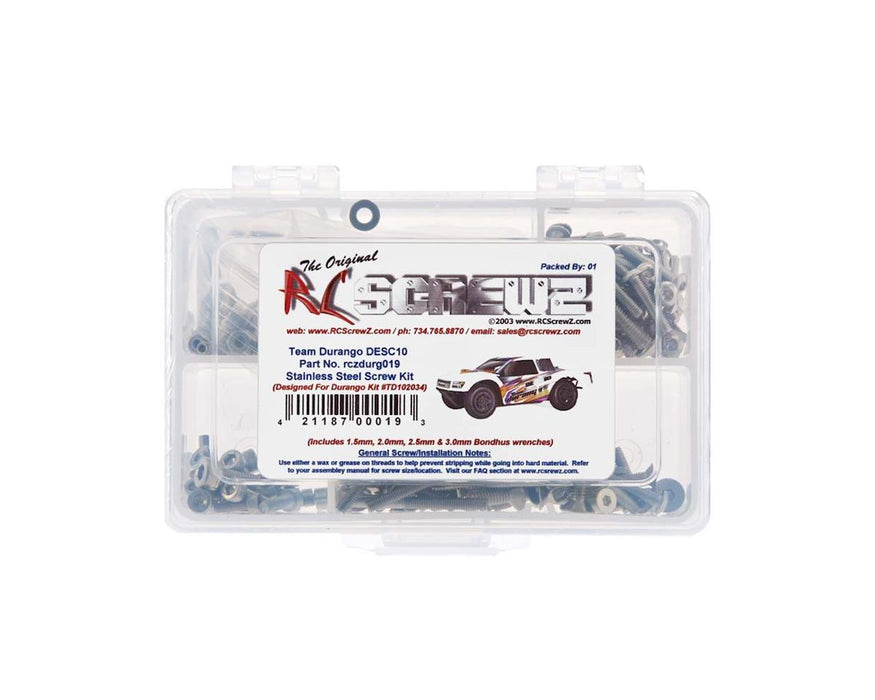 RC Screwz Team Durango DESC10 Stainless Steel Screw Kit